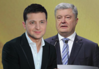 TV comedian Volodymyr Zelenskiy and President Poroshenko lead in a respected poll prior to Sunday’s vote, widely perceived as the first of two rounds.