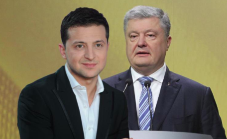 Телеведучий Володимир Зеленський і президент Порошенко лідирують в опитуваннях перед недільним голосуванням