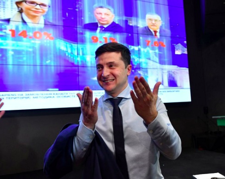 With 96% of votes counted Monday night, the top five were: Zelenskiy – 30.2%; Poroshenko – 16%; Tymoshenko – 13.4%; Boyko –11.6%; Grytsenko – 7%.