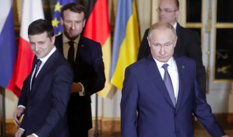 Steps toward a détente in the Donbas were agreed in Paris Monday night by Presidents Putin and Zelenskiy.