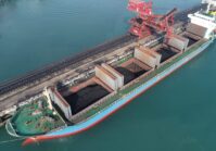 The second of seven ships transporting 66,000 tons of coal from the US has arrived in Ukraine.