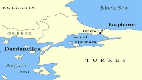 Turkey closes the Bosphorus and the Dardanelles for warships.
