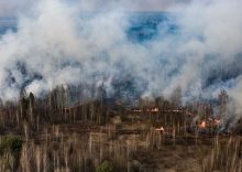 More than 10,000 hectares of forest are burning in the Chernobyl region.