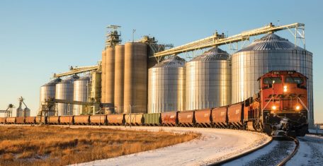 Ukraine begins to export grain to Europe by rail.