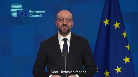 The European Council president discusses with Zelenskyy the creation of a solidarity fund for Ukraine.