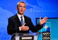 The NATO Secretary-General has warned Russia against attacking Ukraine's arms supply channels.