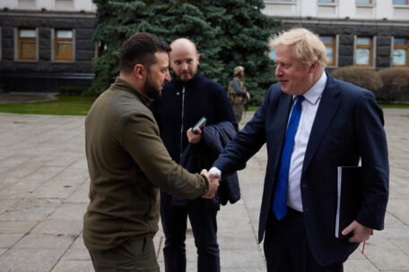 Boris Johnson visited Kyiv and promised more financial and military aid over the weekend.