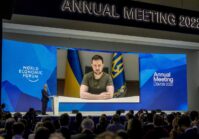 Zelenskyy’s video address to the World Economic Forum calls for maximum sanctions against Russia.