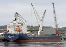 Russian vessels at Mariupol seaport stealing metal.