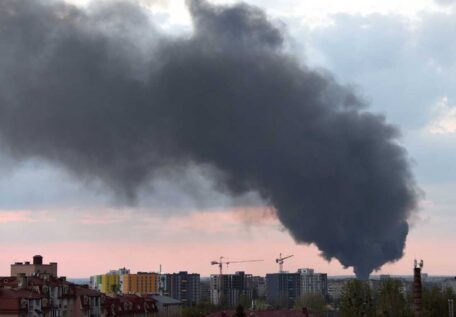 Kyiv was targeted by five Russian cruise missiles this Sunday.