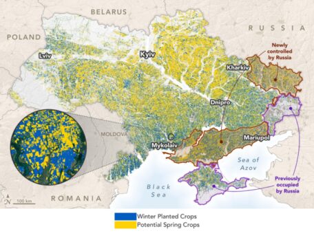 Russian troops have captured about 22% of the agricultural land in Ukraine.
