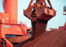 Earnings from iron ore export fell by 45%.