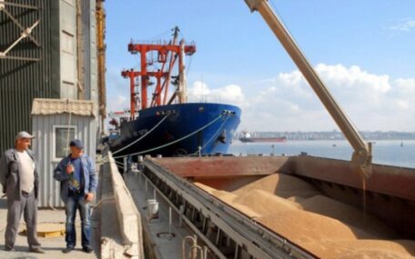 Украденное из Украины зерно перевозится на 87 кораблях.