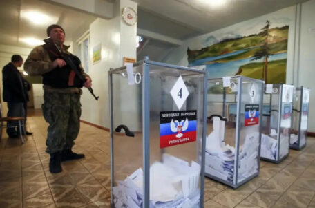 Rosja ogłosiła przymusowe i nielegalne referendum w sprawie okupowanych terenów.