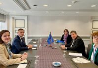 Le ministre des Finances de l'Ukraine, Serhiy Marchenko, rencontre le chef de la Banque de développement du Conseil de l'Europe, Carlo Monticelli, pour discuter de la procédure d'adhésion de l'Ukraine à la CEB,