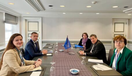 Le ministre des Finances de l’Ukraine, Serhiy Marchenko, rencontre le chef de la Banque de développement du Conseil de l’Europe, Carlo Monticelli, pour discuter de la procédure d’adhésion de l’Ukraine à la CEB,