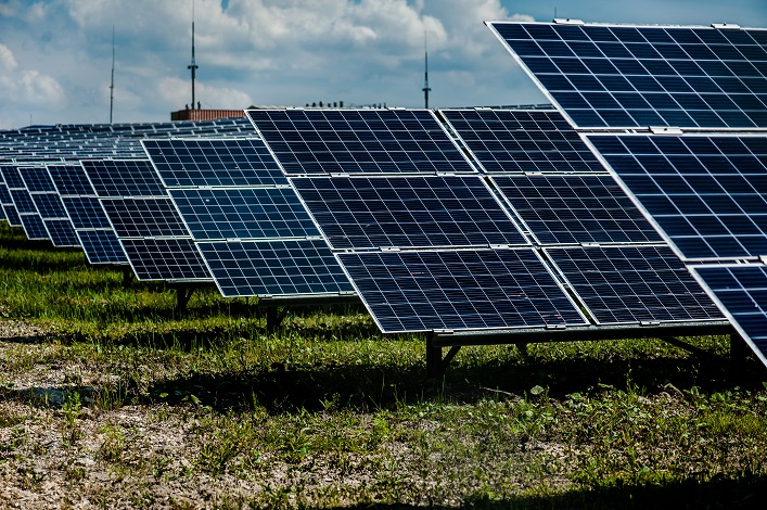 A new solar power plant in western Ukraine was opened in December.
