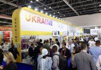 Der ukrainische Pavillon ist im Rahmen der Messe Gulfood 2023 in Dubai geöffnet.