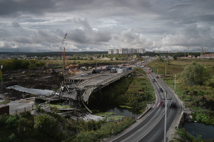 Ucrania recibirá un préstamo de 31 millones de euros para reconstruir puentes en la región de Kyiv.