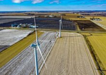 Ukrainian wind farm finishes first step of construction.