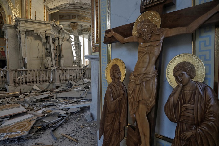 Russia has attacked Odesa for the third time in a week and destroyed an iconic cathedral protected by UNESCO.