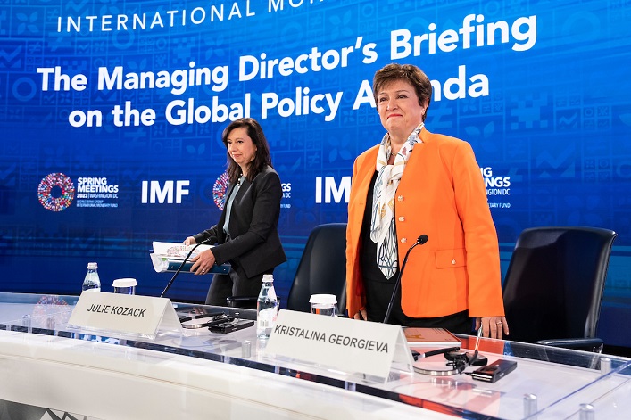 The IMF plans to discuss Ukraine at the spring meetings with the WB.