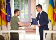 Zelenskyy signs a €1B military aid deal in Spain, a €1.1M arms package, and a security agreement.