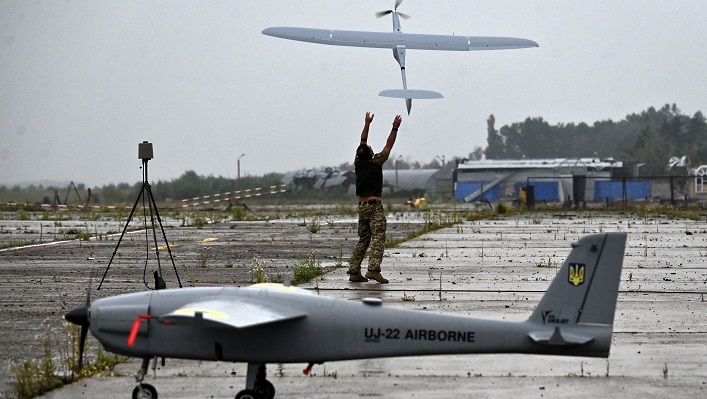 While its partners are providing promised military aid, Ukraine is expanding its drone use.