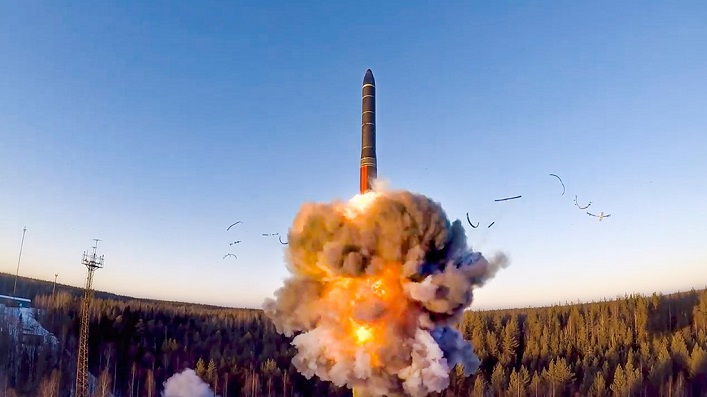 Russia struck Ukraine with a Rubizh intercontinental ballistic missile.