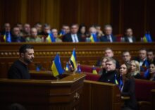 Zelenskyy presents an internal sustainability plan to the Ukrainian Parliament.