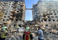During the G7 summit, Russia launched a massive attack on Kyiv and nearby regions using missiles and drones.