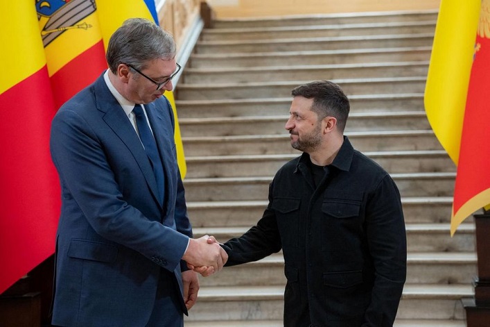 Serbian President Aleksandar Vucic traveled to Odesa for a regional summit on Wednesday.