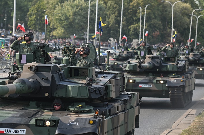 Against the backdrop of Russian aggression, Poland is emerging as a NATO leader in defense spending and will have one of the largest tank arsenals in Europe by 2030.